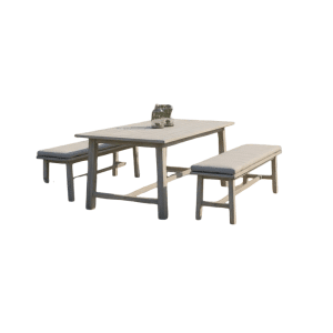 Ravello dining set 3pcs table 177x102x75/2 benches Eurofar - Eurofar