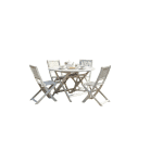 Ravello dining set 5pcs table dia. 120x75/4 chairs Eurofar - Eurofar