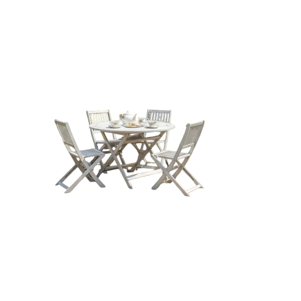 Ravello dining set 5pcs table dia. 120x75/4 chairs Eurofar - Eurofar