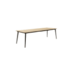 Reims dining table 200x100x76 light grey steel/acacia teak look Eurofar - Eurofar