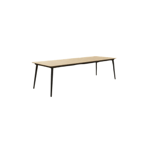 Reims dining table 200x100x76 light grey steel/acacia teak look Eurofar - Eurofar