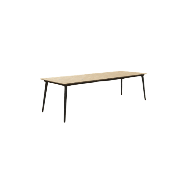 Reims dining table 200x100x76 light grey steel/acacia teak look Eurofar - Eurofar