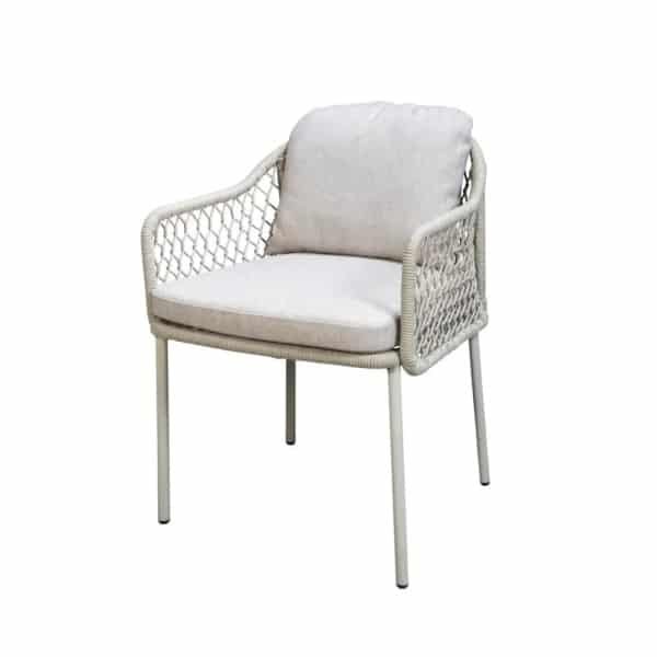 Rocha tuinstoel aluminium rope salix kussens flax beige Yoi - Yoi