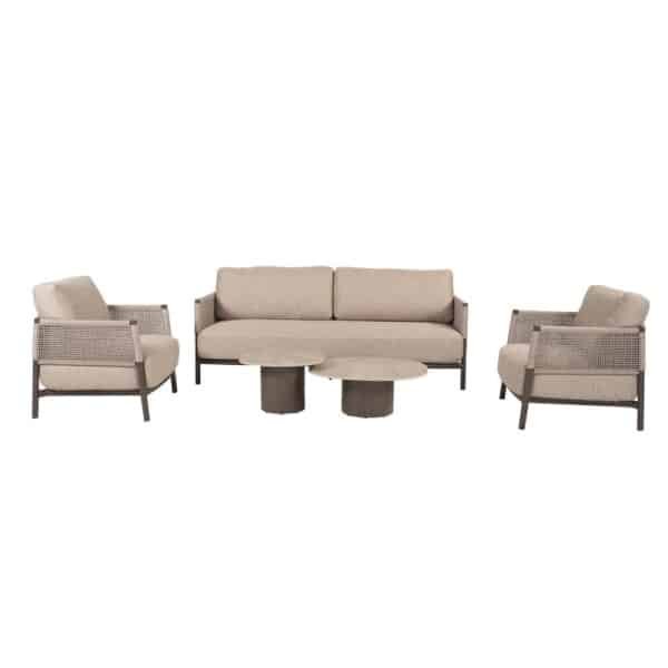 Savanne loungeset met Sofie coffeetafels terre 50 x 60 cm & 70 x 80 cm 4SO - 4so