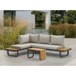 SenS-Line Samos aluminium loungeset acacia blad en taupe kussens - Showmodel Numansdorp, Strijen, Amersfoort, Hoofddorp & Wommelgem- - Aluminium- Sens-Line