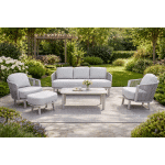 SenS-Line Siena loungeset 5-delig aluminium met grijze kussens- - Aluminium- Sens-Line