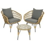 Sintra set wicker 80x80x82 cm naturel Decoris - Decoris