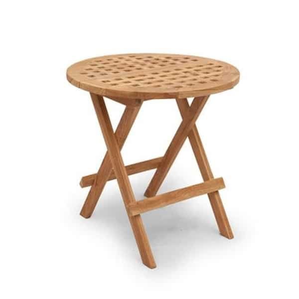 Teak inklaptafel Cross Mini Teak L50 x B50 x H50 cm Buitengewoon de Boet - Buitengewoon de boet