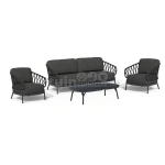Tierra Outdoor Loungeset Natal Charcoal 4-delig