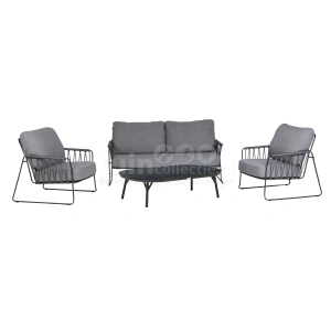 Tierra Outdoor Loungeset Rivera Charcoal 4-delig