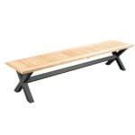 Wakai tuinbank aluminium 217x45x45 cm dark grey/teak Yoi - Yoi