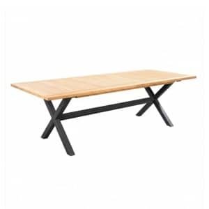 Wakai tuintafel aluminium 236x100x76 cm dark grey/teak Yoi - Yoi